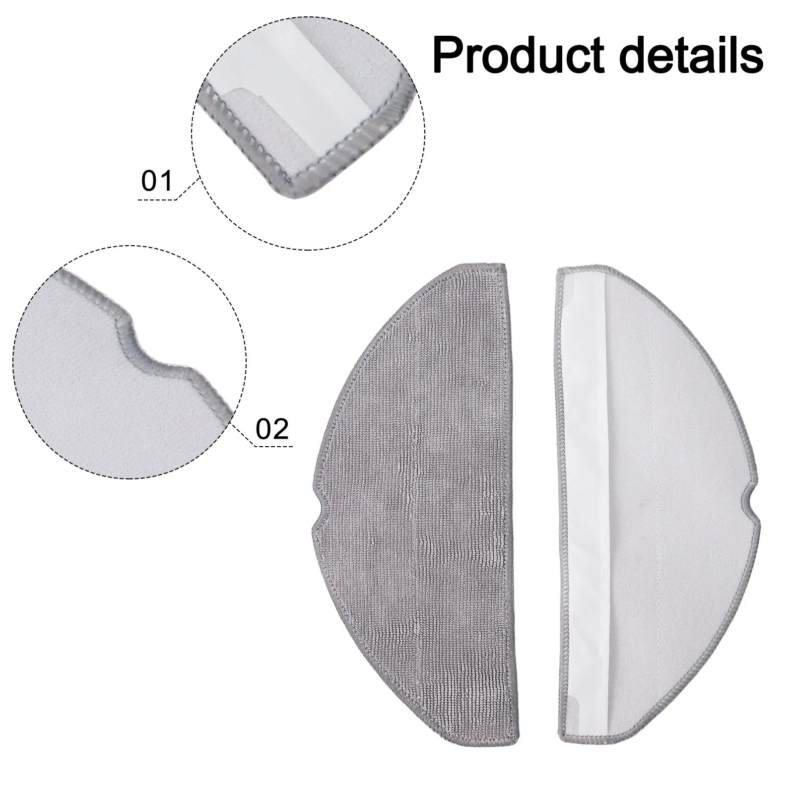For Lydsto Edge Robot Vacuum Cleaner Accessory Pack Features a Set of 5 High Performance Mop Pads with 8 Dust Bags