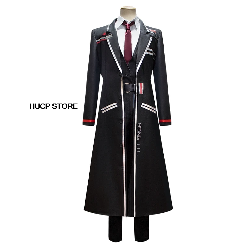 Game Limbus Company Yi Sang Hong Lu Faust Cosplay Costume Black Uniform Cloak Anime Role Play Halloween Carnival Christmas Prop