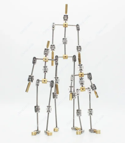 DIY Not-Ready-Made Animation Studio Armature Kit for Stop Motion Puppet with Silicone Hands Stop-motion Animation Metal Skeleton
