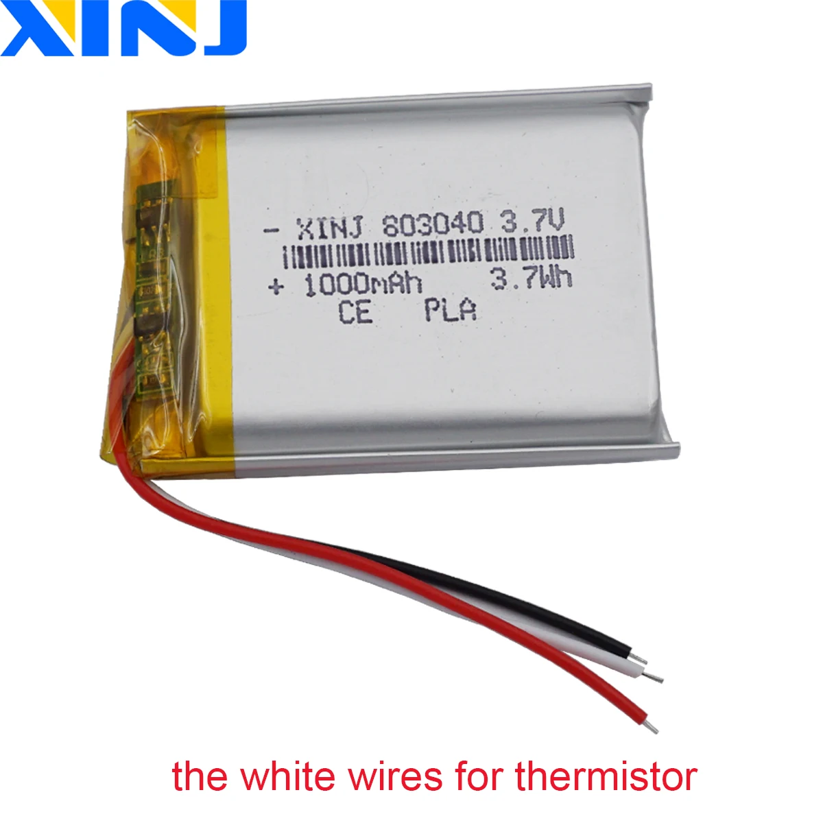 3.7V 1000 mAh 3.7Wh Li-Polymer Lipo Recarregável Li Lítio Bateria 3 Fios Termistor NTC 803040   Para câmera gravadora de condução