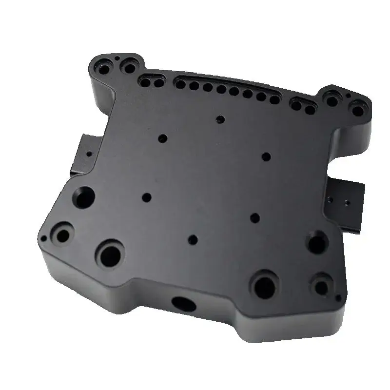 

Custom OEM Metal Base Connecting Block Aluminum CNC Machining Parts with Black Anodized