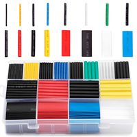 580Pcs  2:1 Heat Shrink Tubing Kit 5 Colors 8 Sizes Assorted Sleeving Tube Wrap Cable Wire Kit for DIY