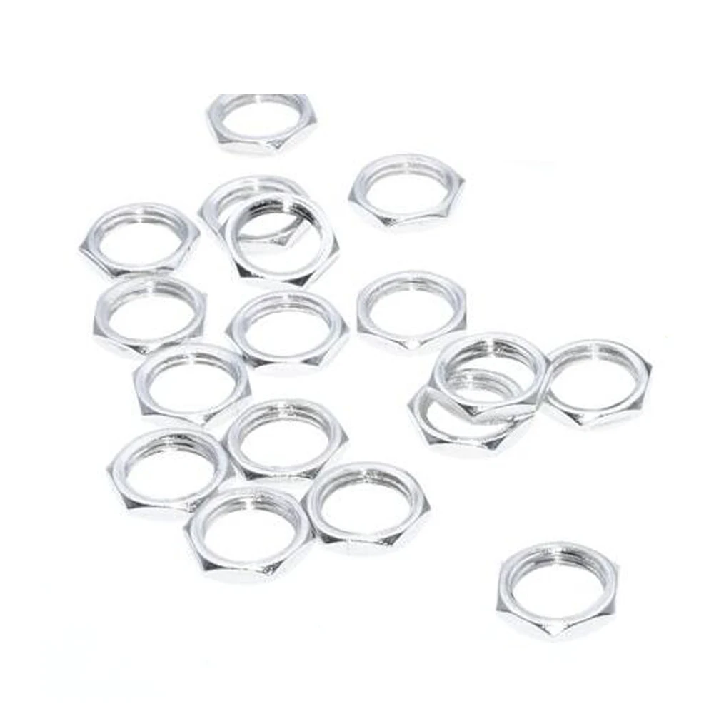 100 sztuk 3,5 mm srebrnych/złotych nakrętek radełkowanych/srebrnych nakrętek sześciokątnych