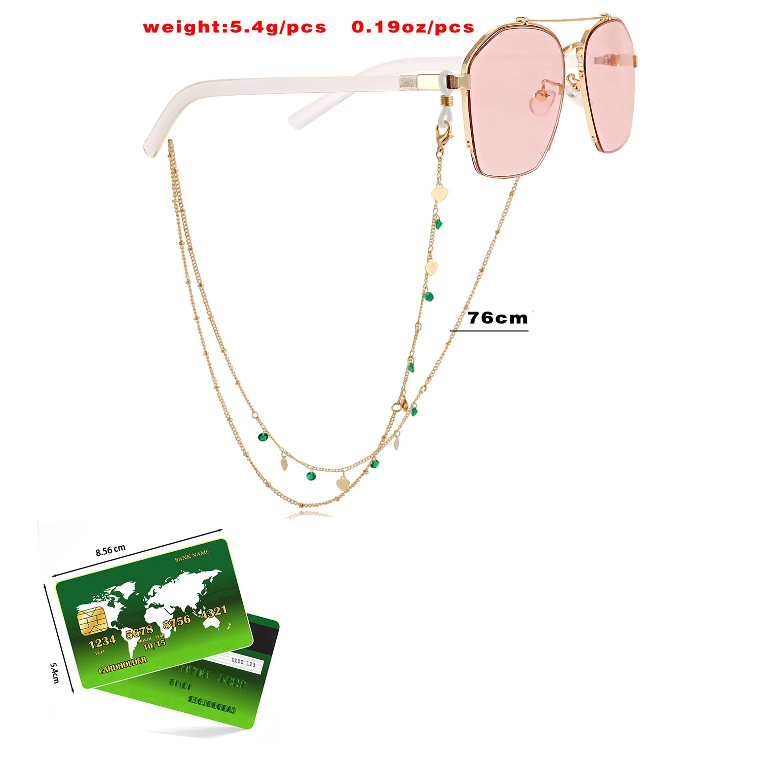 Colorful Crystal Bead Eyeglass Holder Fashion Glasses Chain For Women Eye Accessories Eyewear Straps Cord Sunglasses String Gift