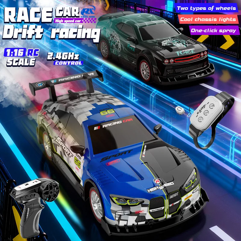 Nuovo auto telecomandata a quattro ruote motrici - Giocattolo modello da corsa per auto telecomandata per ragazzo drift ad alta velocità RC