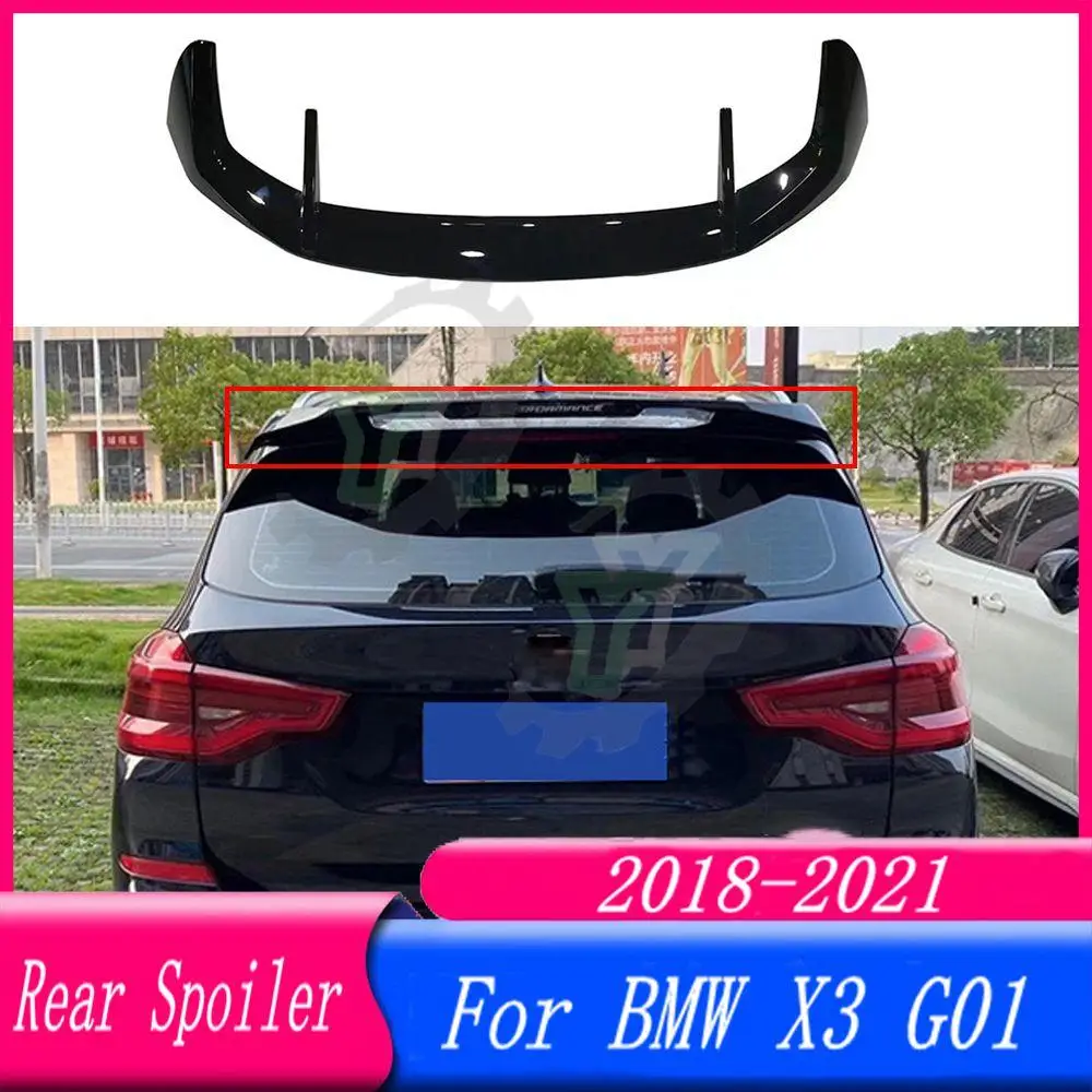 

18 19 20 21 High Quality ABS Plastic Rear Roof Spoiler Trunk Wing Lip Boot Cover For BMW X3 G01 G08 2018 2019 2020 2021