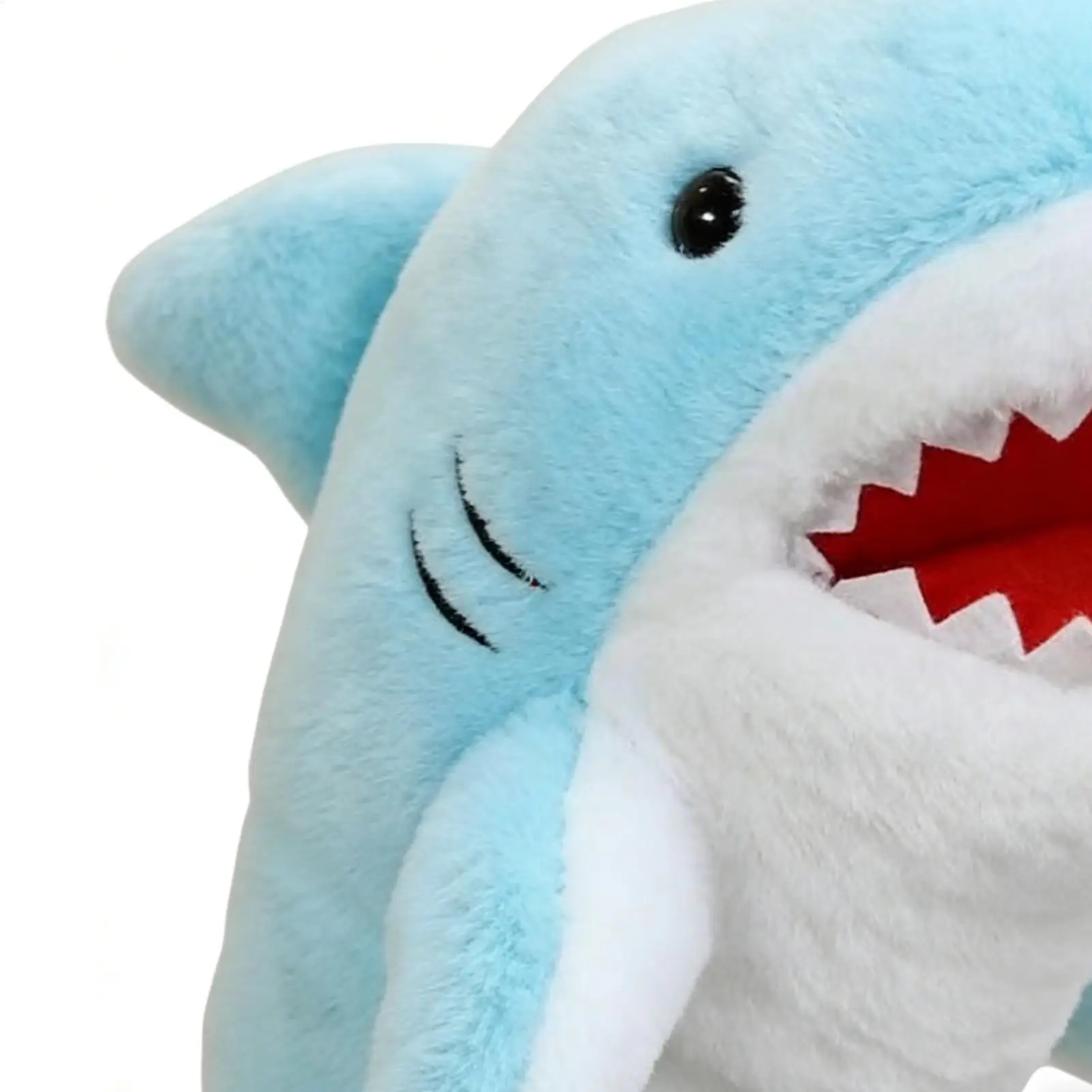 Shark Hand Puppet Plush Storytelling Toy with Moveable Mouth Plush Puppet for Kids Family Home Party School Classroom Playroom