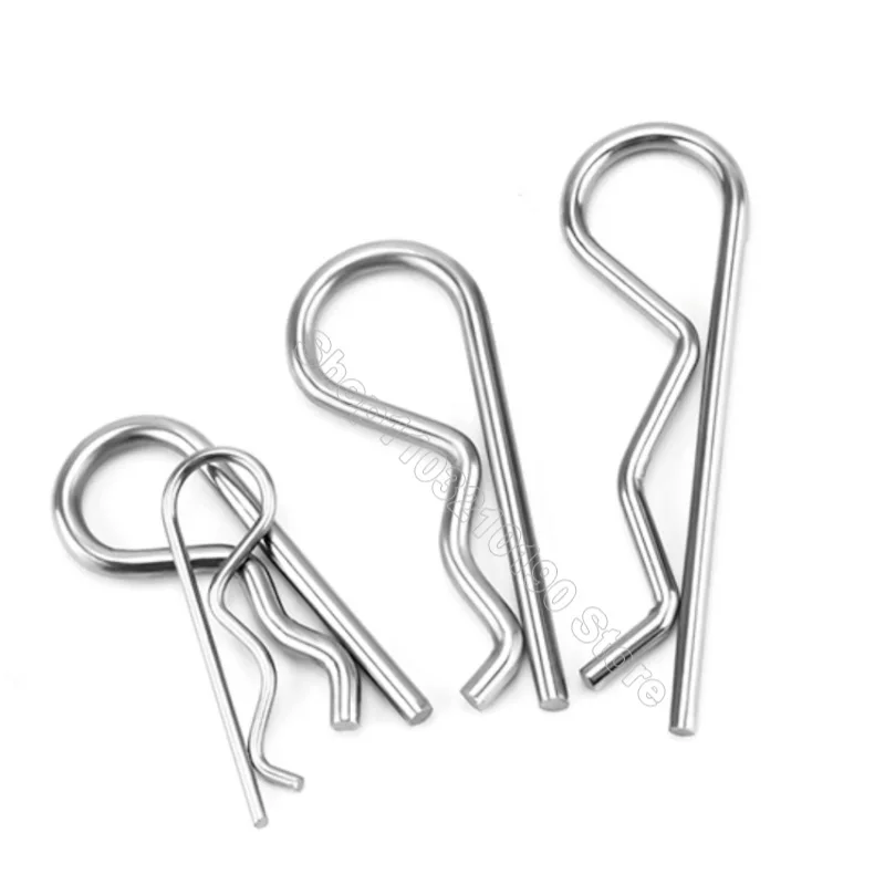 1-20Pcs M1.2 M1.8 M2 M2.5 M3 M4 M5 M6 M7 Steel R Type Spring Cotter Pin Wave Shape Split Clip Clamp Hair Tractor Pin for Car Rod