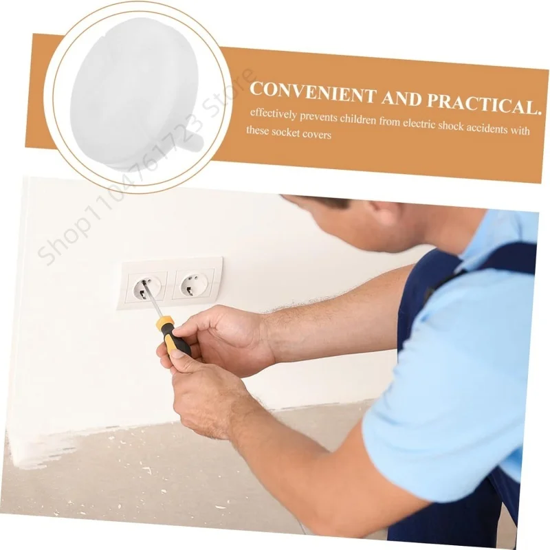 10Pcs White Electrical Safety Socket Protective Cover Baby Care Safe Guard Protection Anti Electric Shock Rotate Protectors