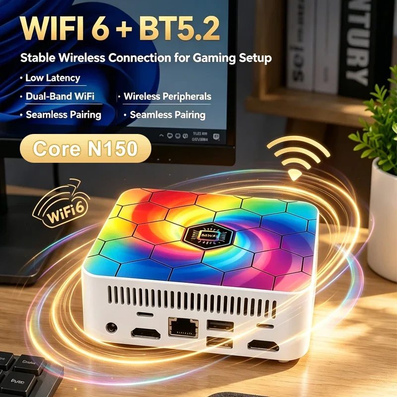 High‑Performance Mini Form Factor Desktop PC Core N150 16GB RAM 1TB/2TB SSD WiFi6 BT5.2 Slim Computer for Office & Daily Use
