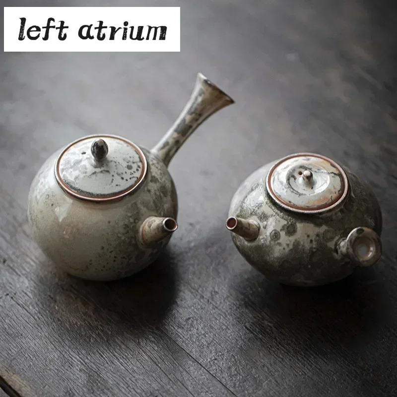 

Japanese Ink Wood-fired Porcelain Teapot Retro Side Handle Pot Tea Maker Kettle Oolong Tea Teaware Accessories Gift Collection