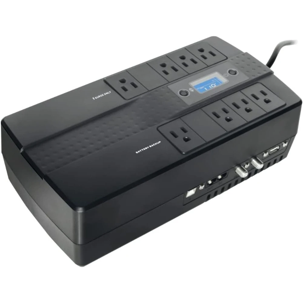 

UPS - 850VA/500W 120V Standby Power, 8 Outlets, Battery Backup with Surge Protection, LCD Screen, Energy Star