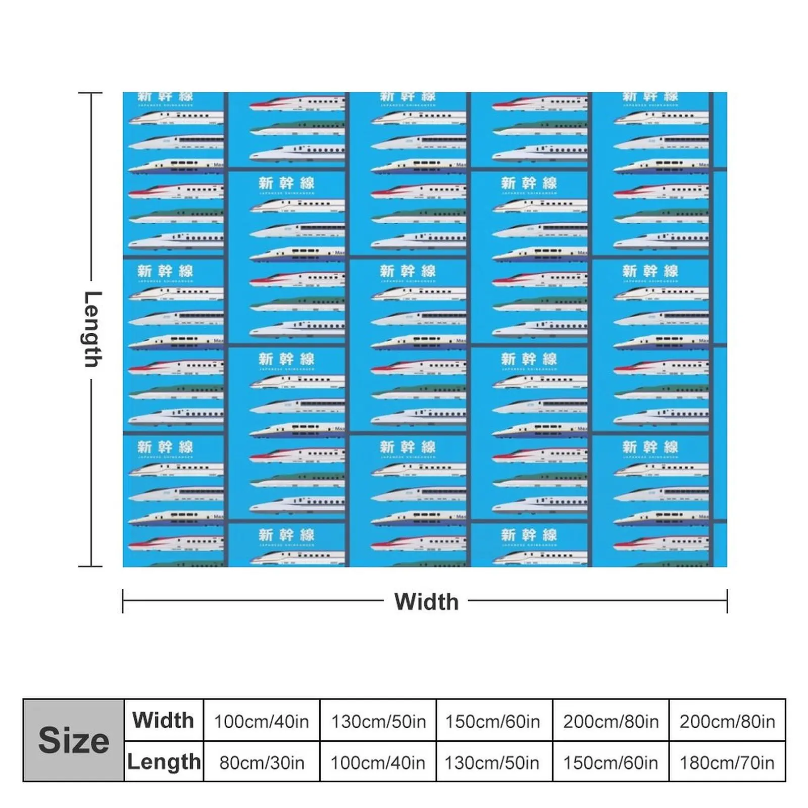 Japanese Shinkansen Bullet Trains - Side View Throw Blanket Stuffeds For Sofa Thin Polar Blankets