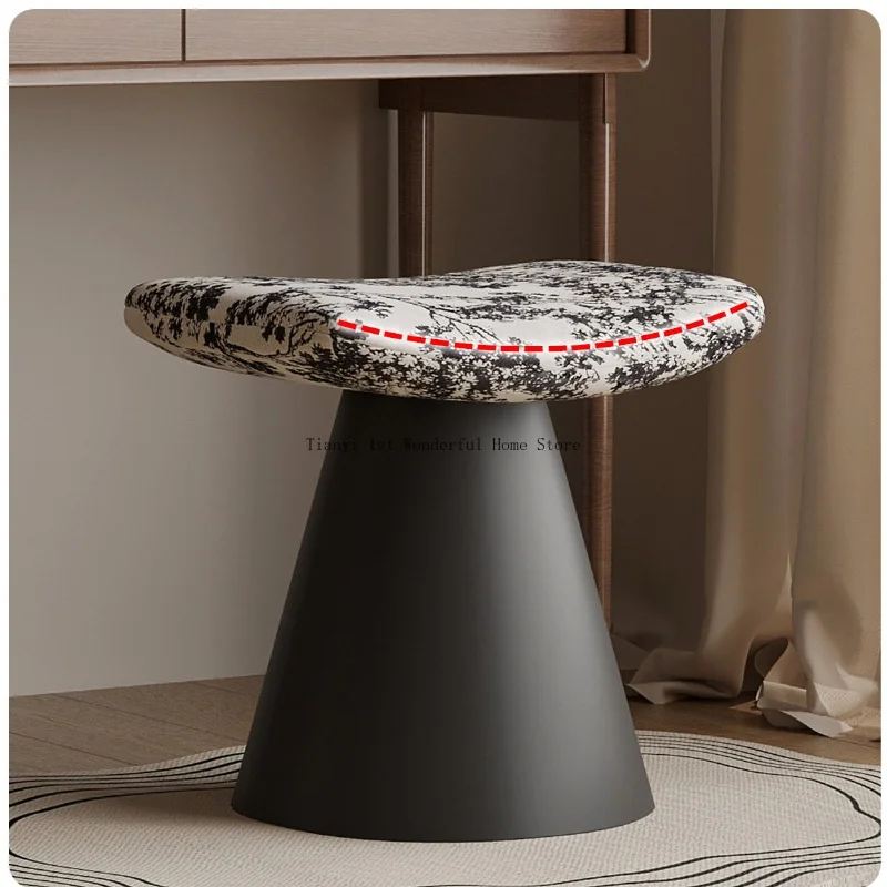 Taburetes modernos para tocador de sala de estar, taburetes giratorios cómodos para dormitorio, muebles de metal sencillos, Bancada Maquillaje MH40HZD