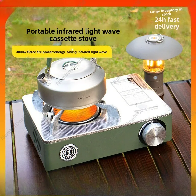 

Мини-портативная газовая плита для кемпинга, ветрозащитная, на бутане и пропане, двухтопливная горелка, походная посуда