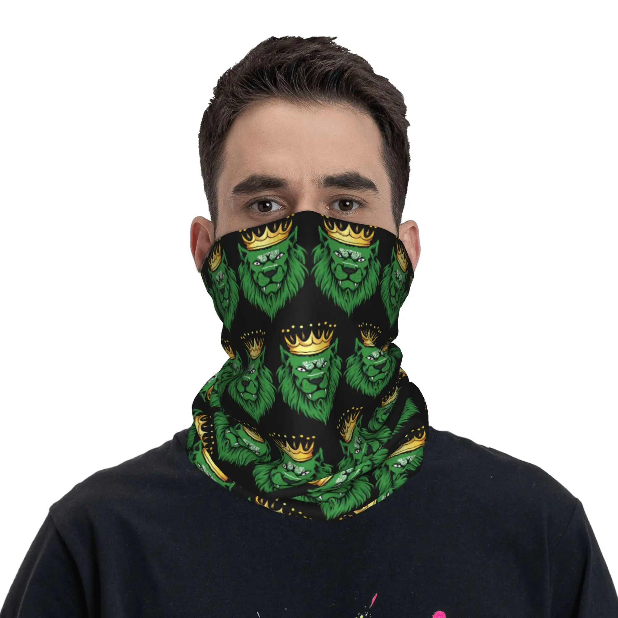 

Балаклава для активного отдыха на открытом воздухе с флагом Саудовской Аравии и изображением Короля Льва, бесшовная мягкая маска для велоспорта, крутые маски для лица, защита от солнца для походов, шарфы