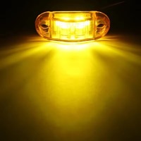 QvU For 4 LED Side Marker Lights Oval Front Rear Clearance Indicator Lamp Truck Accessorie 12V-24V Trailer BUS Van Caravan 20/