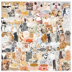 10/30/50/100Pcs Cute Cartoon Cat Stickers Kawaii Animal Cat Vintage Sticker Scrapbooking Laptop Phone Cup Guitar Kids Decals