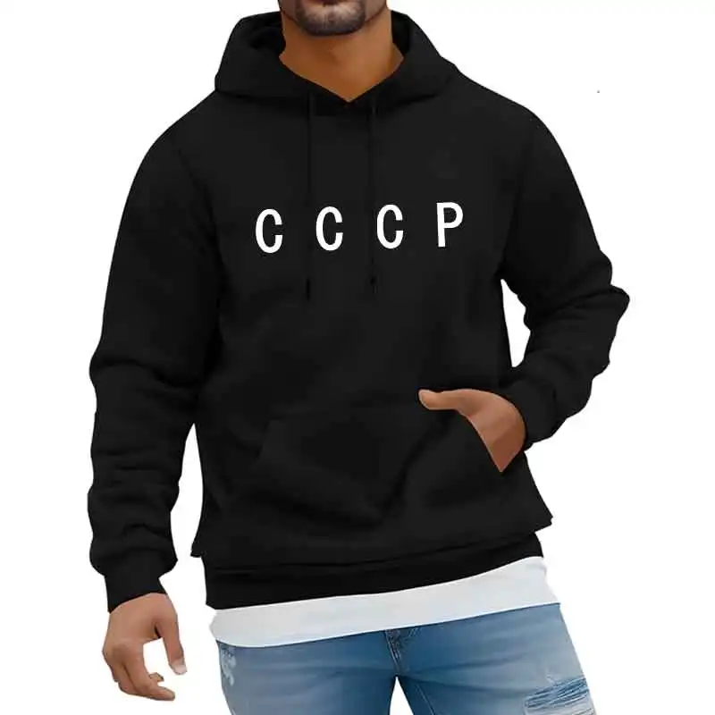 

Толстовки с принтом CCCP, топ унисекс, толстовка для бега, осенняя повседневная универсальная толстовка с капюшоном и длинными рукавами, уличная мода, одежда Y2K