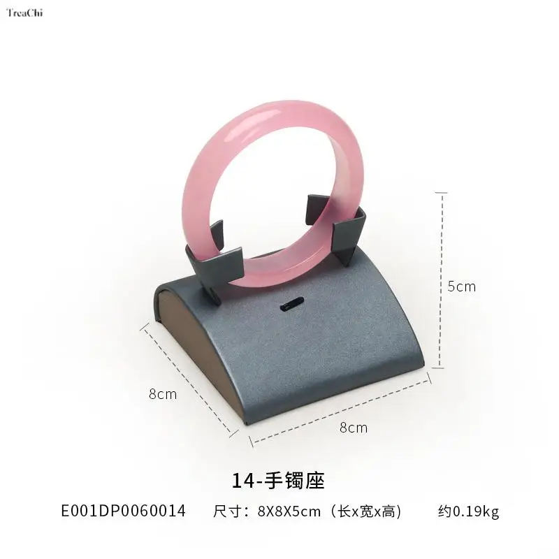 High-End-Schmuck Display Requisiten Grau Pu Halskette Ring Ohrring Schmuck Display Stand Portrait Neck Schmuck Stehen