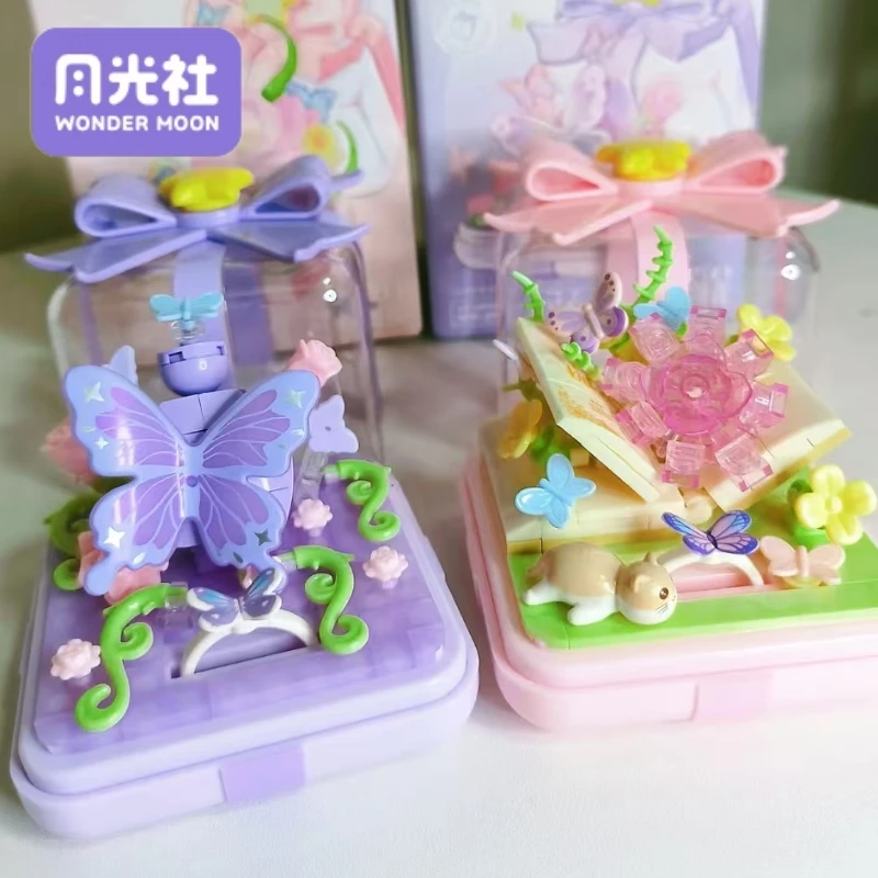 WONDER MOON-bloques de construcción de estrella de los deseos, serie Interphalangeal, modelo de caja de anillo, gránulo pequeño, juguetes para montar, adornos, regalo de vacaciones
