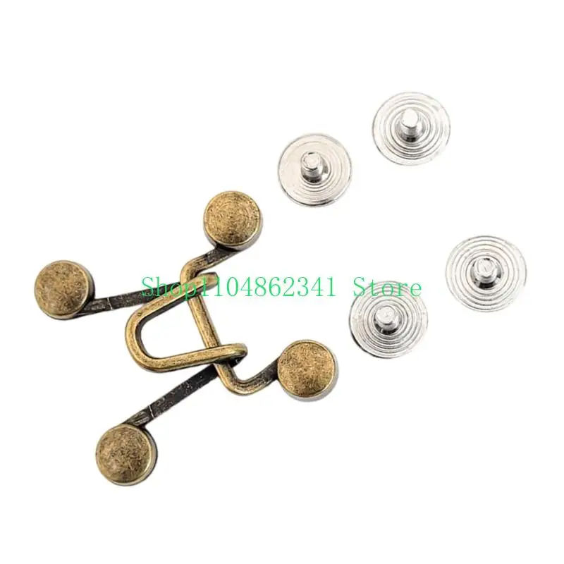 5asd Adjustable Tighten Waist Button Metal Button Fastening Detachable for Pants