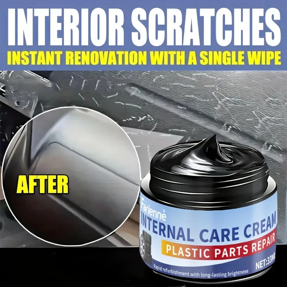 Interior Renewal Wax - Plastic Part Repair, Car Interior Glossy Finish, Tire Protection, Internal Protection | Smooth Surfac