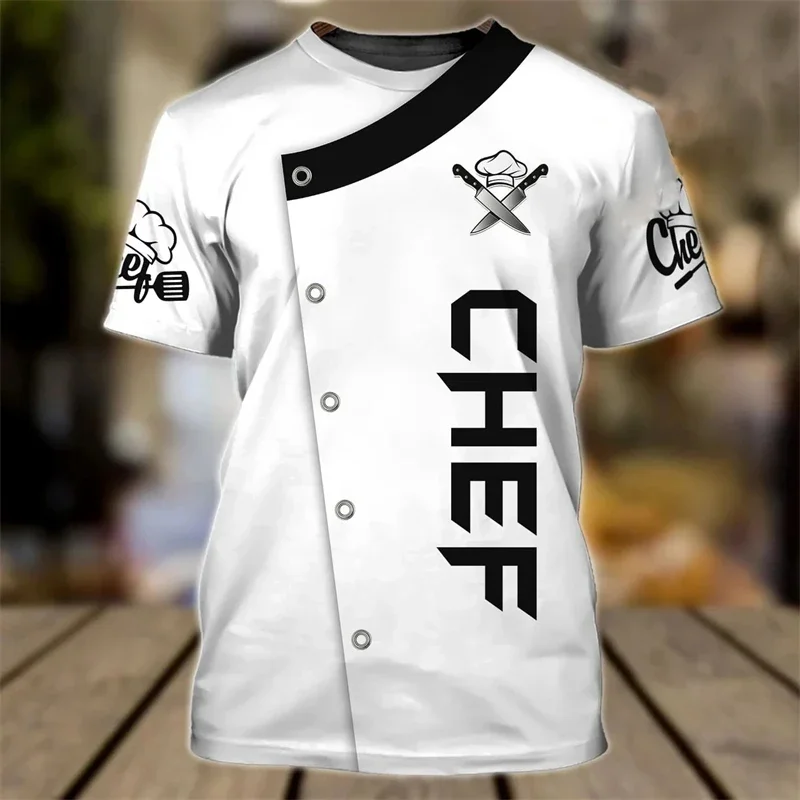 

Chef Shirt Men's T-shirt 3D Custom Printed Men Clothing O Neck Oversized Cheap Round Neck Tops Male Vintage Punk Streetwear Tees