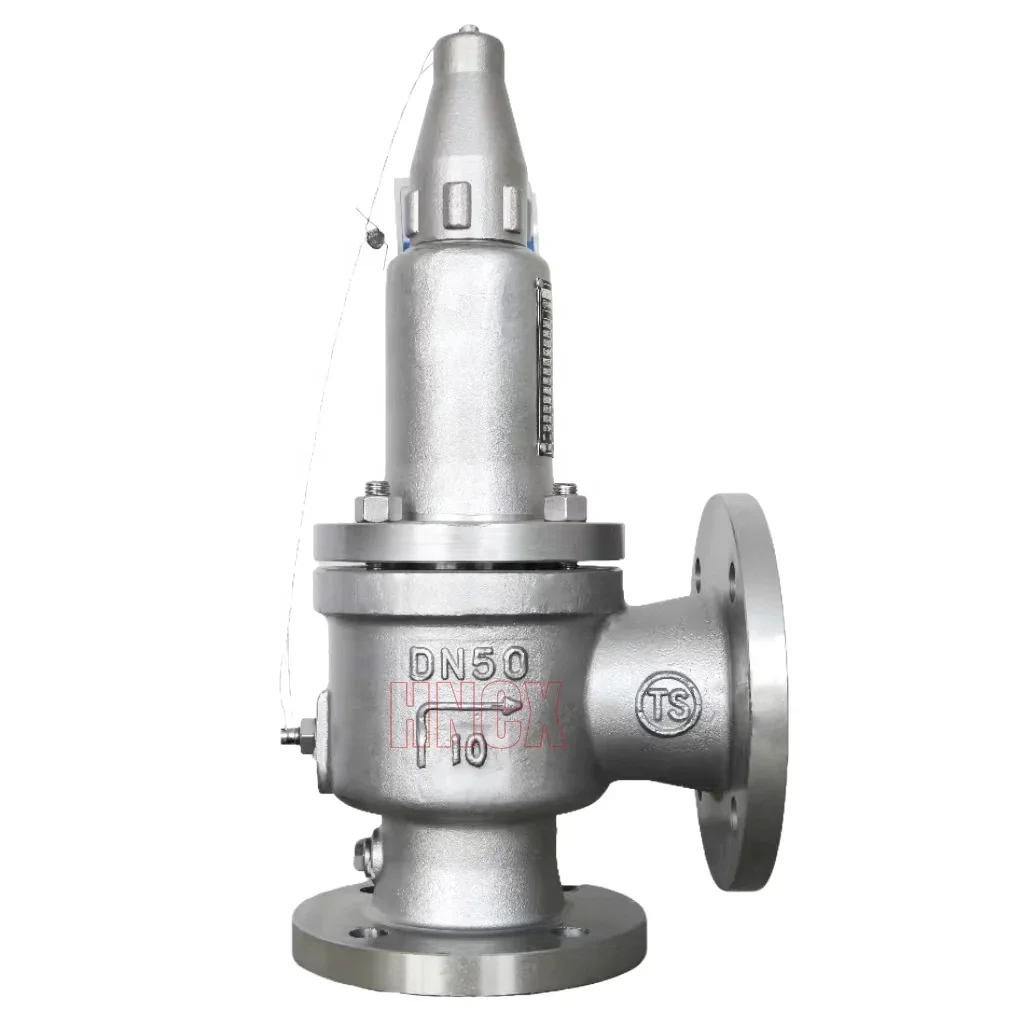 SS304 Safety Valve Cast Steel Flange Full Start Spring Type Safety Valve Boiler High Temperature Steam Pressure Relief Valve