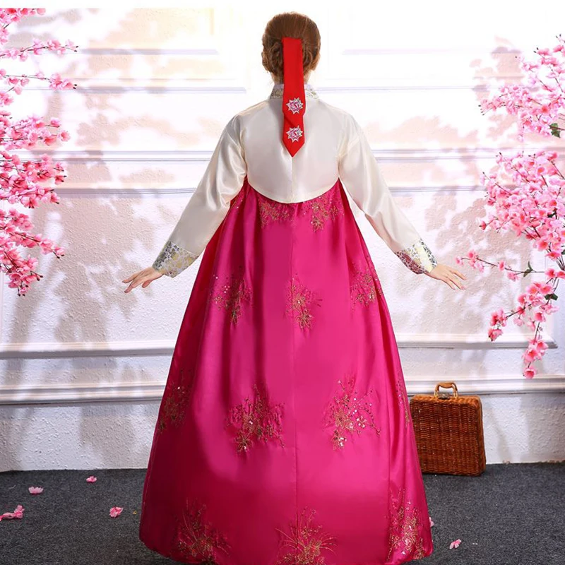 2024 Korean for Women Hanbok Traditional Costume Minority Palace Performance Court Clothes Flower Wedding Party Dance Dress lady