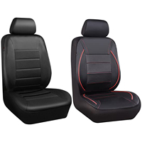 Universal Car Seat Covers, 9PCS PU Leather Front and Rear Seat Protectors, Full Set Auto Seat Covers, Front Seats Airbag Compati