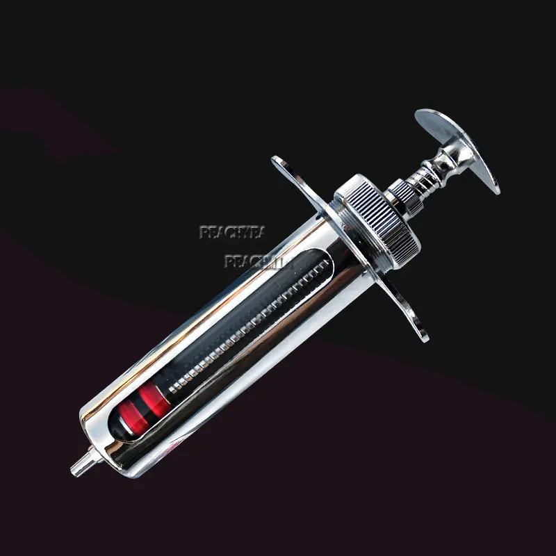 20ml Stainless Steel Brass Syringe Glass Injector Glass Sampler