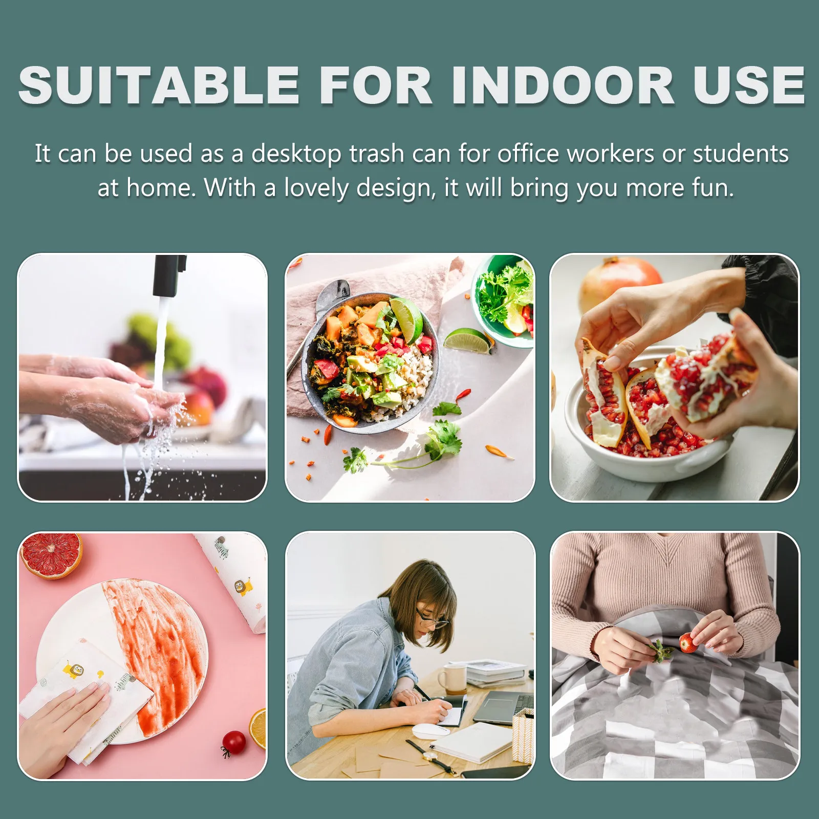 

Милый мини-мусорный бак для рабочего стола с откидной крышкой, экономящий место, для столешницы, ванной комнаты, туалетного столика, решение для организованного хранения