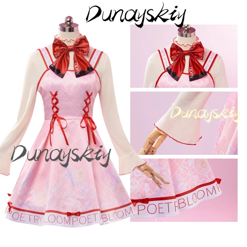 Anime Infinity Nikki Cosplay Lolita Parrucca abito rosa Nikki Costume cosplay Abiti di Halloween per donna Ragazza Costume personalizzato