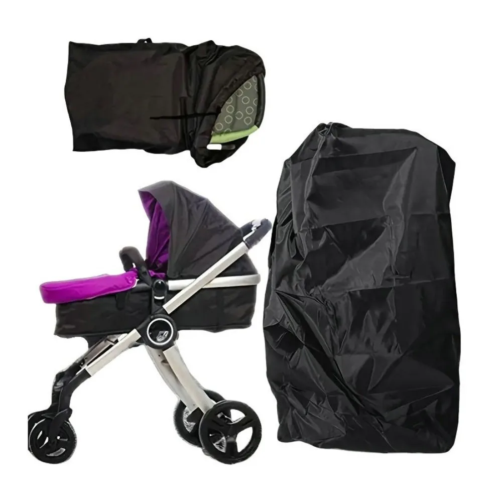 Universal Dustproof Stroller Storage Bag Versatile Travel Gate Check Bag Black Walker Pram Cover For Airplane Transport