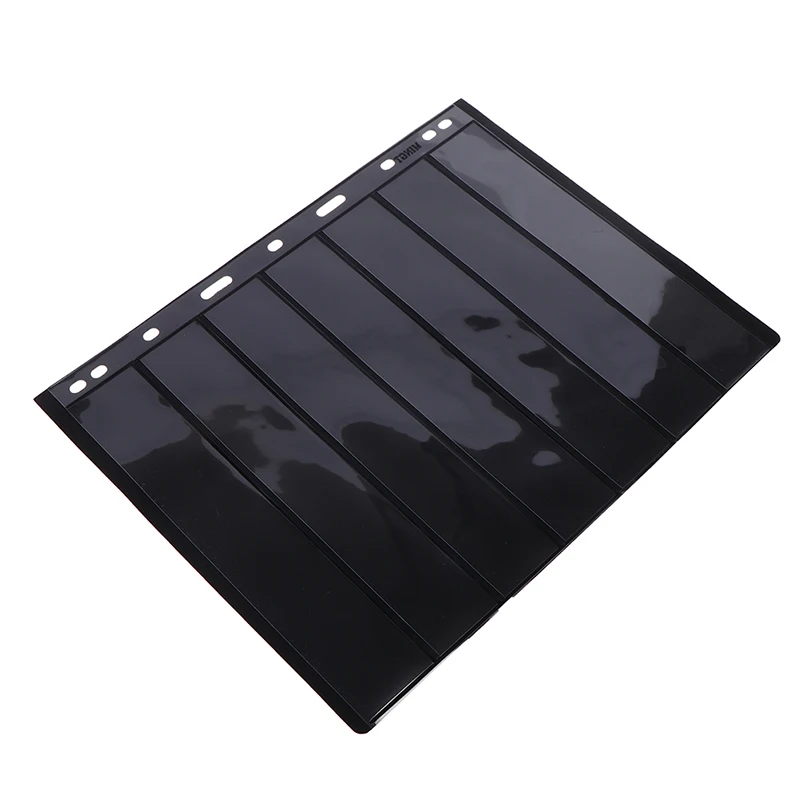 10Pcs 7 Grid Postage Stamp Album Pages Coin Collection Stamps Holder Loose-leaf Plastic Stamp Storage Book