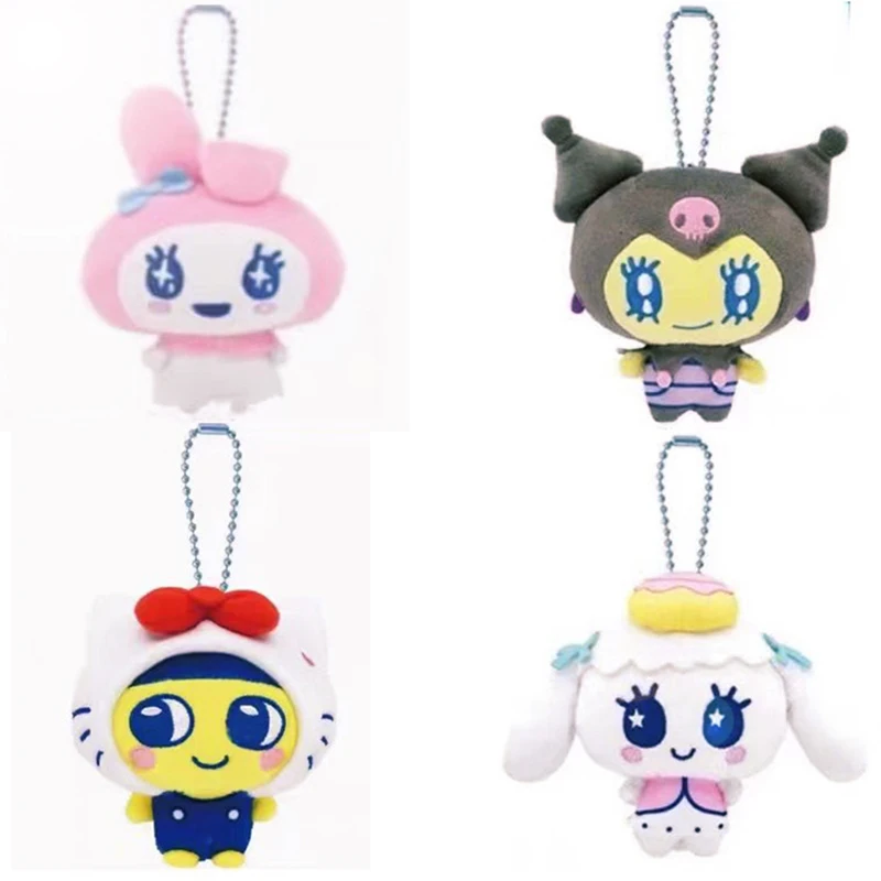 

Kawaii Sanrios Hellokittys Kuromi Plush Keychain Pendant Cute Japanese Melody Plushie Keyring Soft Stuffed Doll for Girls Gifts