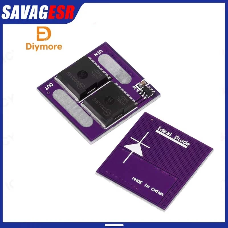 60A Two MOS No Voltage Limit Ideal Diode Module Anti Backflooding Anti Reverse Connection Anti Backup Diode  No Ground Required