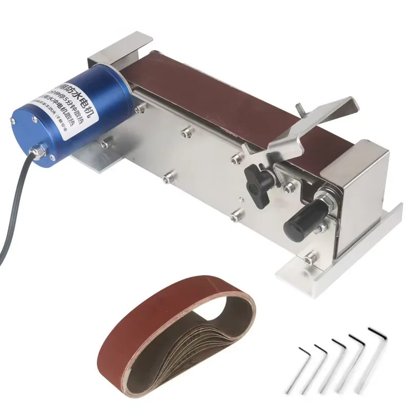 Mini Electric Belt Sander - Tabletop Knife Sharpening Machine for Sharpening Knives, Scissors & Blades (Home & Workshop Use)