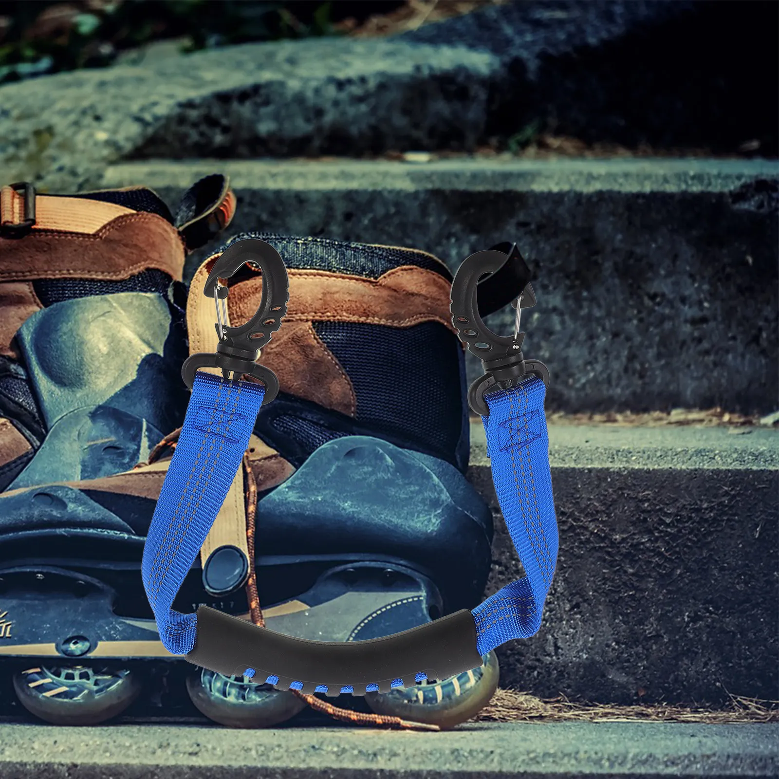 

2 шт. ремней для переноски лыжных ботинок, премиум-класса, износостойкий нейлон, портативная ручка для переноски лыж, палок, ботинок, для активного отдыха на природе