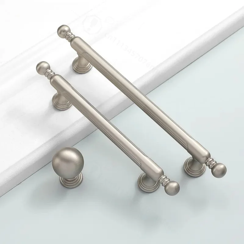 French Simple Zinc Alloy Cabinet Door Handle High End Drawer Coffee Table Wardrobe Wine Cabinet Hardware Pull Knob