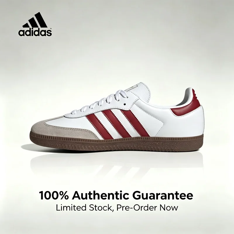 adidas-originals-samba-og-simple-breathable-versatile-thin-soled-low-top-sneakers-unisex-white-and-red-jh8798