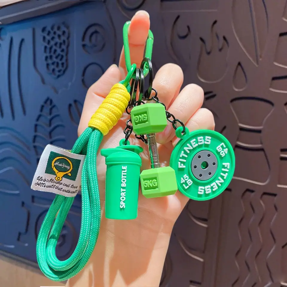 Sports Pendant Keyring Detachable Dumbbell Keychain Gym Bag Keychain Diy Fitness Keychain For Gifts For Sports Enthusiasts Key - 2