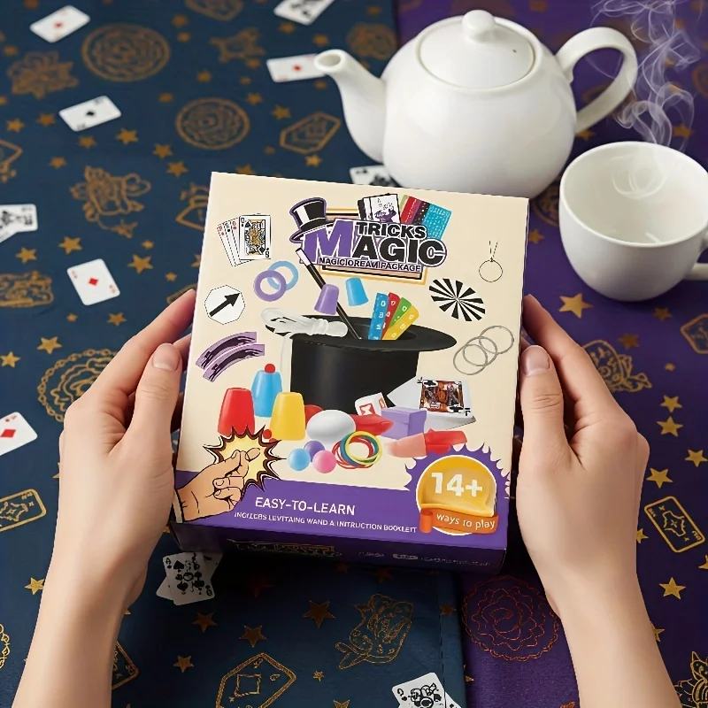 

Универсальный игровой набор Magic Show Party (с волшебной палочкой) — Полный набор волшебных инструментов, содержащий различные трюки, идеально подходит для семьи.