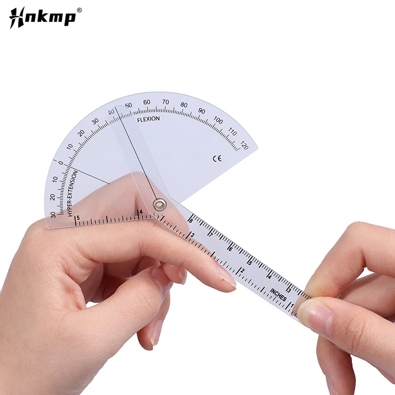 New Cheap Wholesale PVC Medical Finger Goniometer Plastic Protractor 180 Degree Angle Ruler Finger Ruler 13.5*5cm