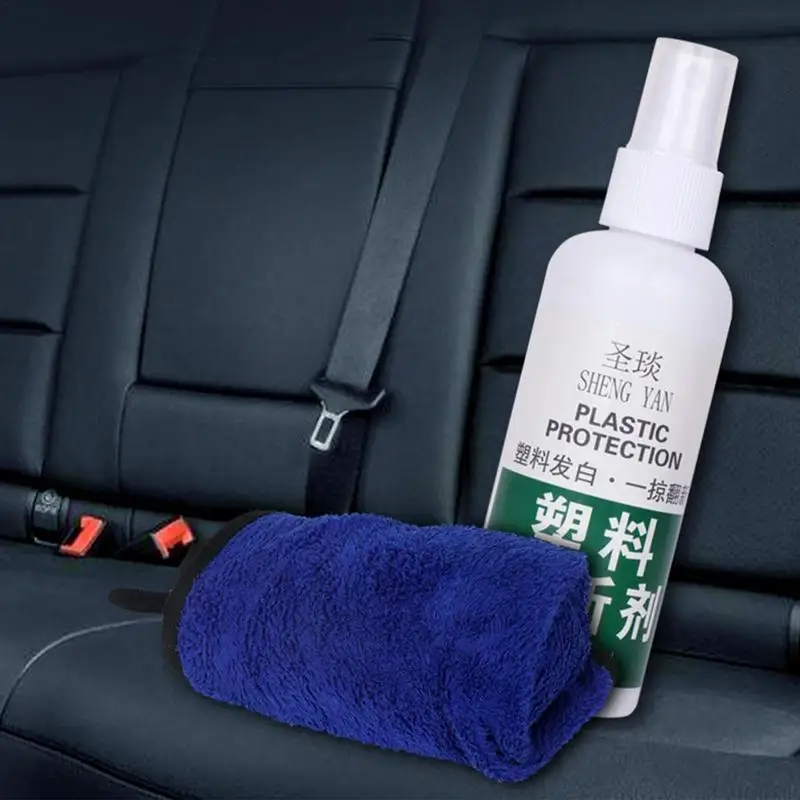 

Car Coating Agent Spray 100ml Interior Cleaner Spray For Car Faux Leather Rubber Renovation Coating Agent Renovates Door Panel