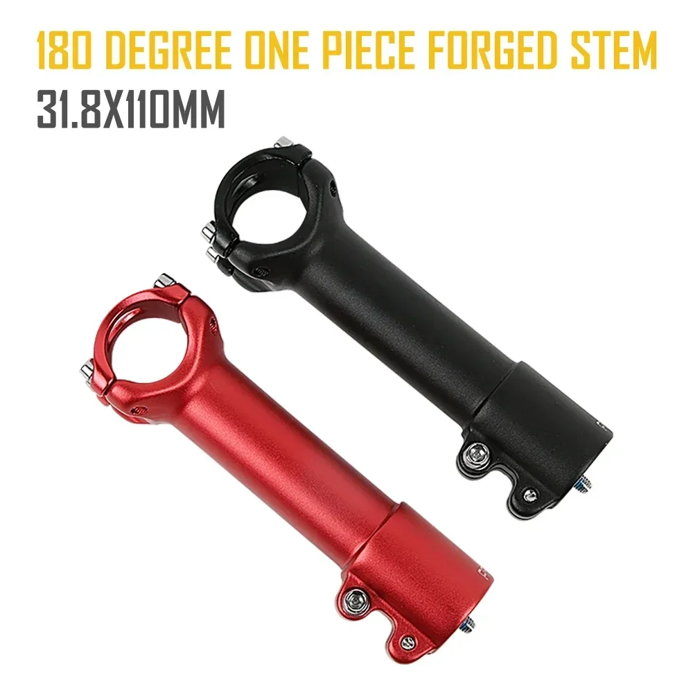 Paloma haste forjada de uma peça, haste de bicicleta de 180 graus, riser para mtb, estrada, cidade, 31.8x110mm, braçadeira de barra de extensão de garfo, potência mtb
