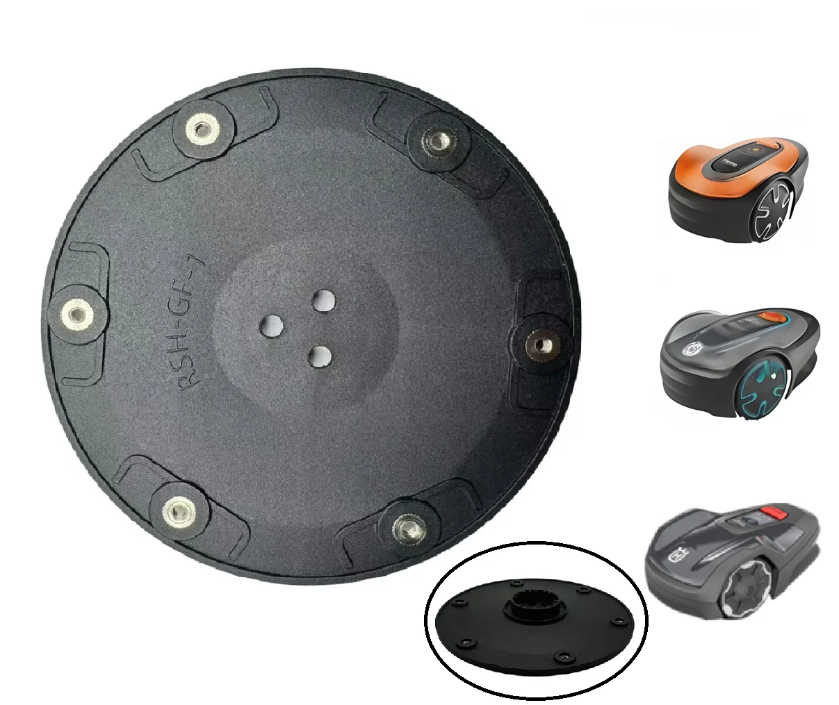 

RSH-GF-1 Robotic Lawnmower Tuning Blade Disc Cutterhead 574487101 Compatible with R38Li R40Li R45Li R50Li Lawn Mower Blade Plate