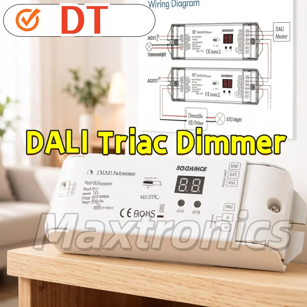 

Диммер DALI Triac DT, 220 В, 110 В, 230 В переменного тока, 1 канал, 288 А, Вт, цифровой дисплей для фотолампы, галогенные огни DALI, переменный ток, ТРИАК, диммер