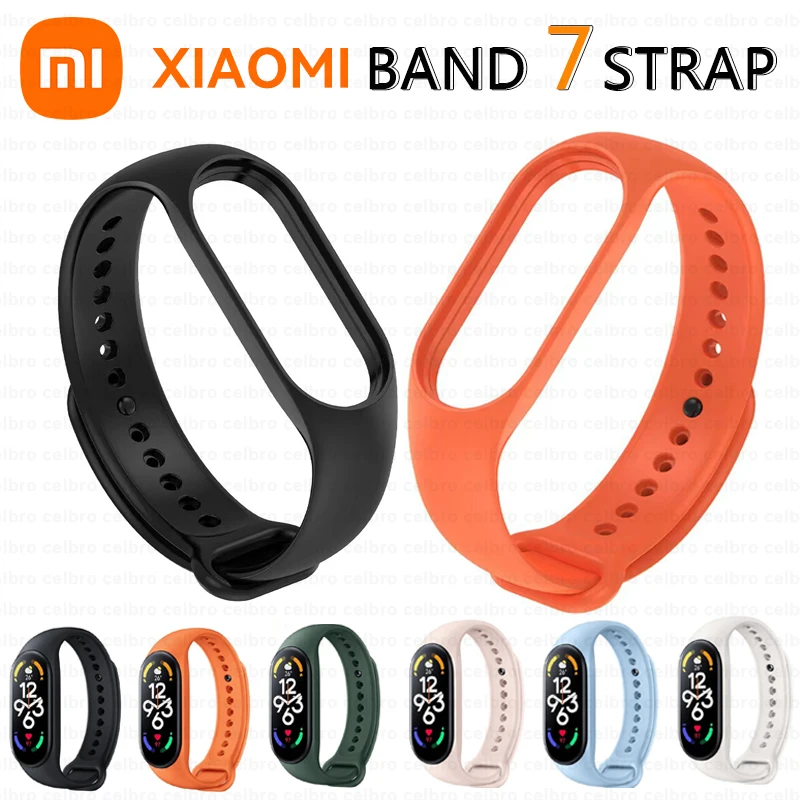 Original Strap for Xiaomi Mi Band 7 Sport Bracelet Watch Silicone Wrist Strap Mi Band 7 NFC Miband TPU Smartwatch my Replacement